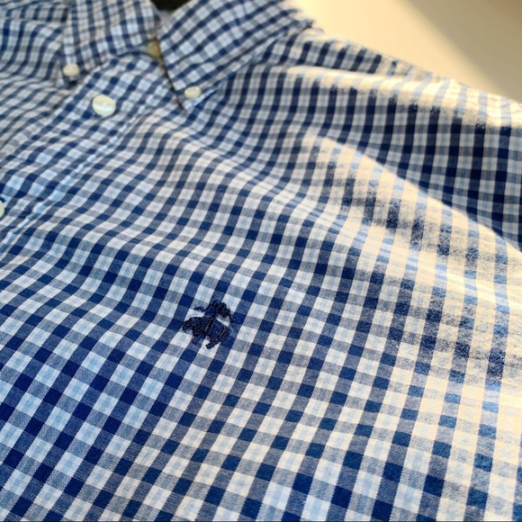 Brooks Brothers Other - Brooks Brothers Blue & White Plaid Dress Shirt - M